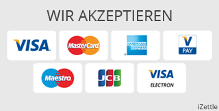 Wir akzeptieren Kreditkarten